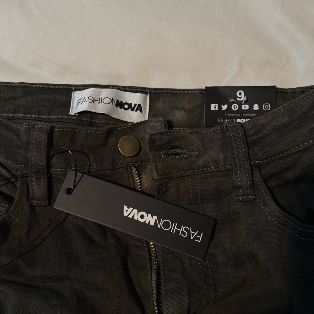 Fashion Nova Dark Green Jeans